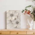 thumbnail image 3 of White Flower Texture Canvas Wall Art – Abstract Floral Canvas Painting, Printed White Flower Artwork, Black and White Modern Floral Wall Decor, 3 of 7