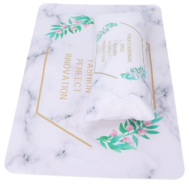 Cojín Para Reposabrazos De Uñas, Soporte Para Reposabrazos De Uñas Lavable De Piel Sintética Para Uso Técnico De Uñas Para Salón De Arte De Uñas En Casa ANGGREK Nail Hand Rest Cushion Mat