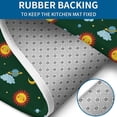 thumbnail image 4 of Green Sun Moon Cloud Planet Pattern Bathroom Rugs Sets 3 Piece,Toilet Cover Set,Absorbent Non Slip Bathroom Mats Sets with U-Shaped Contour Rug Toilet Rug Set, 4 of 5