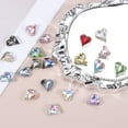 thumbnail image 6 of Uxcell 40 Pcs 3D Heart Red Nail Charm Rhinestones 12x13mm K9 Glass Crystal Rhinestones Pointed Back Crooked Heart Gems, 6 of 6