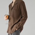 thumbnail image 2 of Lightweight Mens Long Sleeve Casual Shirt with Stripes for Everyday Use, 2 of 9