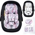 thumbnail image 1 of Inserto de asiento de coche para bebé con reposacabezas extra, soporte de cabeza ajustable para asiento de coche de premuros a niños pequeños, inserto de asiento de coche transpirable de 2 en 1 con, 1 of 5