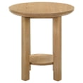 thumbnail image 6 of Ottowa Round Wood Side End Table with Shelf Light Oak, 6 of 9