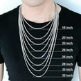 thumbnail image 5 of ChainsProMax Black Stainless Steel Necklace for Men 3mm 28inch Franco Chains, 5 of 8