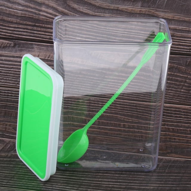 Tarro de Comida fresca DYNWAVEMX Recipiente de grano Recipiente de almacenamiento de Plástico verde