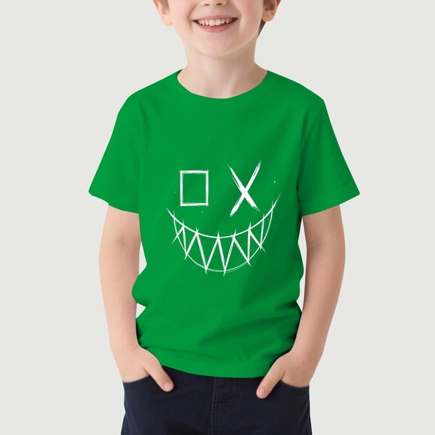 Blusas y camisas de manga corta con cuello redondo para niños, camisetas deportivas de verano para tiempo libre, camisetas de manga corta con cuello redondo, camisetas de poliéster para niños