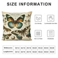 thumbnail image 5 of Orinice  Dragonfly Throw Pillow Cushion Cover, Retro Style Butterflies with Flower Petals and Grunge Effects Art, Decorative Square Accent Pillow Case, Brown Caramel White, 5 of 5