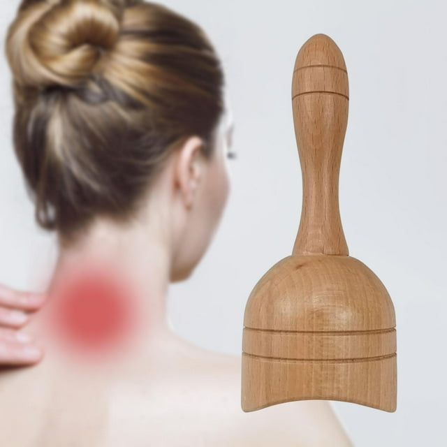 Copa sueca de , portátil, duradero, de madera, para brazos, muslos, hombros, entrenador de espalda 18cmX7.5CM Salvador ayudante de masaje