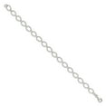 thumbnail image 3 of Diamond2Deal 925 Sterling Silver 6.1mm Fancy Patterned Rolo Chain Bracelet for Men 7", 3 of 5