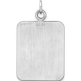 thumbnail image 4 of Sterling Silver Sterl Rh-Plt Engraveable Rectangle Polished Front/Back Disc Charm (33 X 20) Made In United States qm446/27p, 4 of 5