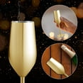 thumbnail image 2 of 2 Sets Of Stainless Steel Champagne Flute Glasses, 200ml Gold, 2 of 4