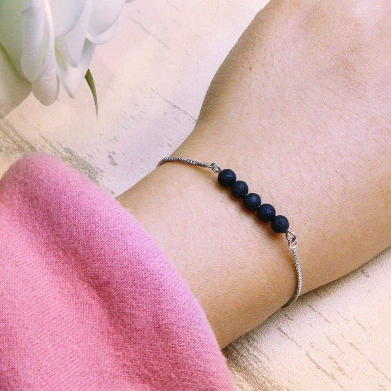 Essential Oil Diffuser Bracelet Lava and Rose Quartz Essential Oil Bracelet Rose Quartz Gemstone Bracelet Adjustable Gold Bracelet Walmart