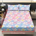 thumbnail image 2 of COEQINE Full Sheets 3 Pieces Bedding Set, Comfort Wrinkle Free Fitted Sheet with 2 Pillowcases, Soft Winter Bottom Bedsheet Easy & Secure Fit, Easter Rabbit Egg Pink Blue, 2 of 5