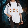 thumbnail image 2 of Godom Halloween Shirt Women Shirts Funny Halloween Ghost Graphic Short Sleeve Tee Tops, 2 of 6
