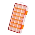 thumbnail image 1 of Caja de aparejos de pesca, organizador de joyas portátiles impermeables por el recipiente 21 compartimentos para pesca de hielo de agua salada de agua Naranja, 1 of 8