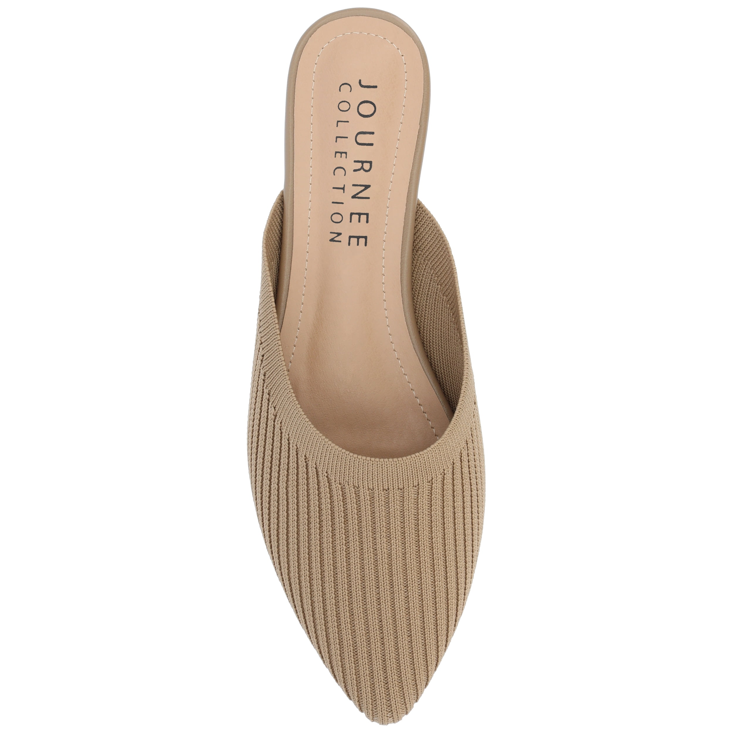 Journee Womens Aniee Slip On Almond Toe Mule Flats, Widths Available