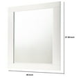 thumbnail image 5 of Benjara Contemporary Square Wooden Mirror with Mounting Hardware, White, 5 of 5