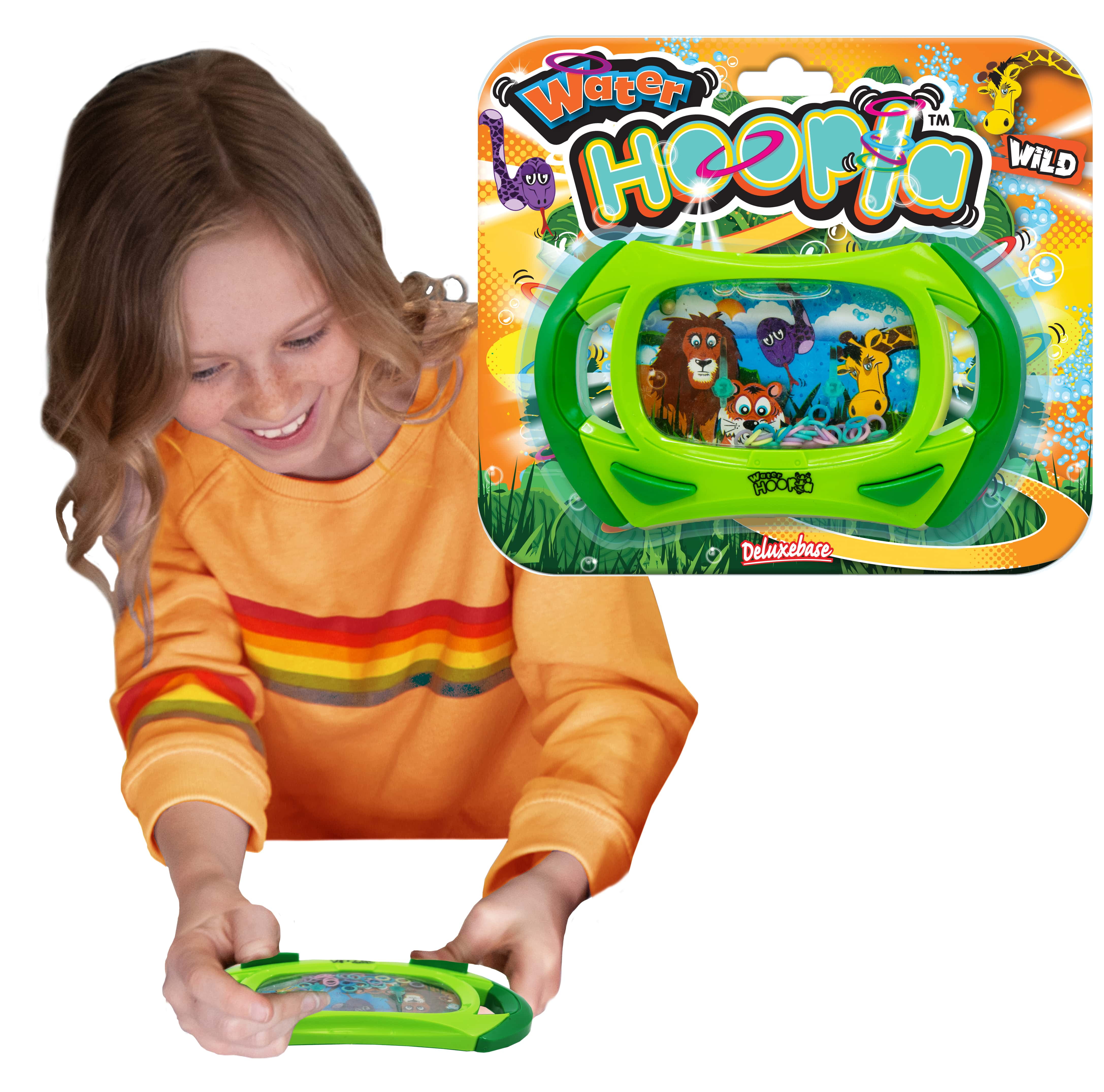 Water Hoopla - Safari from Deluxebase. Wild Animal Retro Toys Water Handheld Game. Ring toss hand held mini arcade games for kids and adults