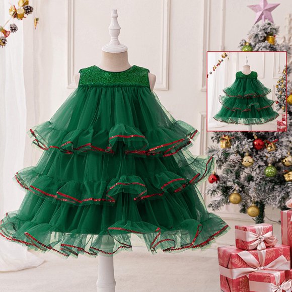 Child Xmas Girls Dress Party Dance Kids Christmas Pageant Gown Girls Dress Christmas Girls Dresses Size 12-16 Girls Dresses Size 10-12 Christmas Girls Dresses Size 10-12 Party Wear Girls Dresses Size