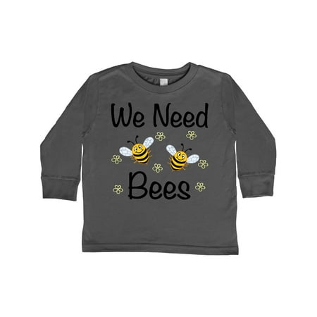 

Inktastic Beekeeping We Need Bees Gift Toddler Boy or Toddler Girl Long Sleeve T-Shirt