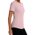 thumbnail image 4 of Uootdi T Shirts for Women Short Sleeve Solid Running Tops Daily Active Style Quick Dry Breathable Fitted Shirts Gift, 4 of 7