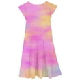 thumbnail image 4 of Robe d'Été pour Ado Fille, Robe Évasée à Volants en Ligne A, Manches Volantées, Robe Violette pour Fille, Robes d'Anniversaire pour Fille, 4 of 5
