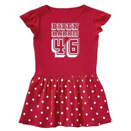 

Inktastic Biden Harris 46 Voting 2020 Gift Toddler Girl Dress