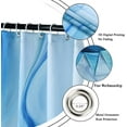 thumbnail image 5 of Blue Marble Stall Shower Curtain, Light Blue Mix White Ombre Modern Abstract Luxury Wave Bathroom Curtain Bathtub Home Decor Waterproof Fabric Machine Washable with 6PCS Hooks,36" Wx72 L, 5 of 6