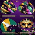 thumbnail image 3 of Colorful Mardi Gras Banner Purple Green Gold Carnival Display Curly Vines Star Decor Festival Backdrop for Mardi Gras Celebration Carnival Party Festival Decor, 3 of 8