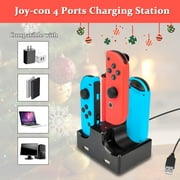 مجموعة إكسسوارات لألعاب Nintendo Switch Grip Caps أغطية حافظة حافظة حافظة شاحن تحكم (23 بوصة 1)