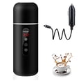 thumbnail image 1 of Car Kettle, 12V/24V Portable Electric Travel Kettle 420ML & 304 Stainless Steel Water Boiler with Built-in Magnetic Induction Stirring Temperature Adjustable Bottle Warmer for Tea Coffee Milk, 1 of 6