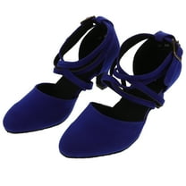 Zehuanyu  Latin Dance Shoes Swing High Heel Professional Women's Blue