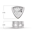 thumbnail image 5 of 0.75 CTW Trillion Cut Lab Grown Diamond Solitaire Earrings With Bezel Setting in 14K White Gold for Everyday Wear or Special Occasions, 5 of 5