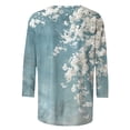 thumbnail image 4 of Utoimkio 3/4 Sleeve Shirts for Women Plus Size Casual Floral Print Crewneck Loose Fit Pullover Shirts Tops for Women, 4 of 5