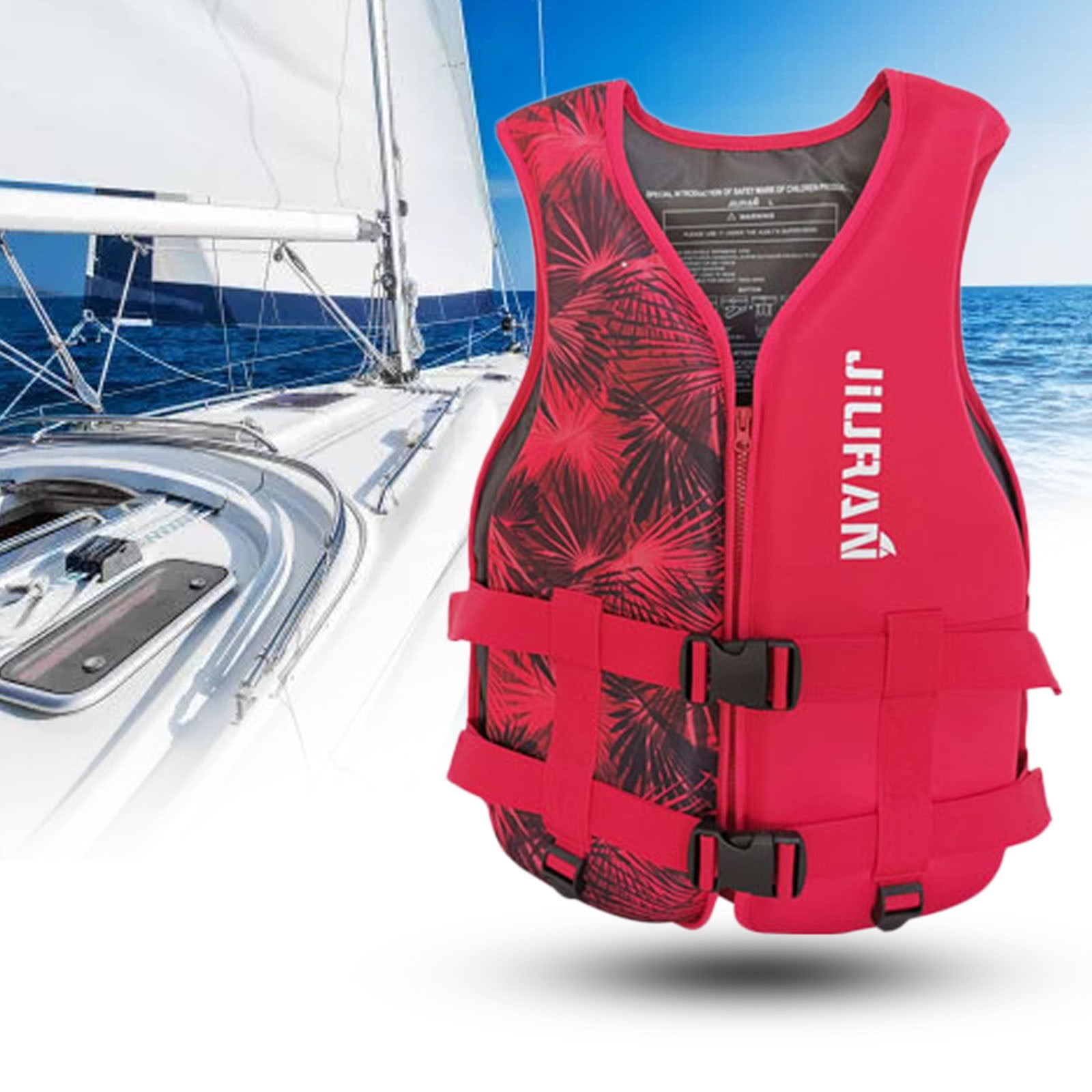 MSJUHEG Fishing Boat Accessories,Life Vests for Adults,Arm Floaties,Safety Vest,Life Jackets for Adults,Life Vest,Life Jackets for Women Red L