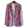 thumbnail image 2 of Hombres Casual Serie de flores étnicas Traje estampado versátil Chaqueta de traje con abertura en la espalda Pompotops oipoqjl40176, 2 of 9