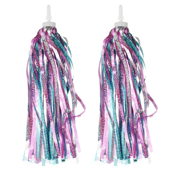 Uxcell Bike Streamers, Colorful Tassel Handlebar Streamers for Bikes and Scooters, 1 Pair & 10 Inch & Blue Pink