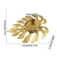 thumbnail image 3 of Luoshdecor Metal Leaf Flower Shaped Candel Holder,Gold Hollowed Out Tea Light Holder for Tabletop Holiday Decoration, 3 of 6