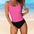 thumbnail image 5 of CONZONE Womens Period Tankini Sets 2 Peice Swimsuits for Women Menstrual Leakproof Swim Bottoms Solid Color Lightweight Summer Beach Bathing Suits, 5 of 7