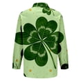 thumbnail image 7 of St Patricks Day Shirt Women Long Sleeve Button Down Loose Green Casual Summer Tops, 7 of 7