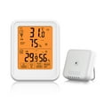 thumbnail image 2 of Wireless Weather Station Indoor Outdoor Thermometer Hygrometer Digital Temperature Humidity Remote Sensor Touch Screen Backlight (With 1Sensor), 2 of 7