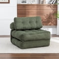 thumbnail image 4 of Pawverly Convertible Folding Sofa Bed Chair, Foldable Sleeper Lounge with Pillow & Back Support, Portable Floor Chair Bed for Living Room, Bedroom, Apartment, Green, 4 of 10