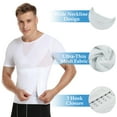 thumbnail image 3 of QRIC Men Body Shaper Slimming Vest Tight Tank Top Compression Shirt Tummy Control Underwear Moobs Binder, 3 of 6
