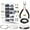 black, variant on X DIY Jewelry Making Kit 15 Grid Lobster Clasps Clips and Rings for Necklace 490 Pcs Jewelry Repair Kit Making Supplies Tool with Tweezers for Making and Repairing Silver