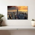thumbnail image 2 of Elephant Stock Skyline Tower Wall Art - Horizontal Canvas Wall Art - Living Room Wall Decor - Places Canvas - Orange And Gray Decor - 12" x 8", 2 of 8