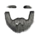 thumbnail image 5 of Conjunto de barba y cejas postizas, vello facial postizo, accesorio de disfraz, decoración para gris negro, 5 of 7