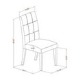 thumbnail image 3 of Dining Table Set - 3 Piece Round Kitchen Table with 2 Burgundy Chairs - Mahogany Finish, 3 of 5