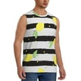 thumbnail image 2 of Bixox Men's Lemon Printed Shirt Sleeveless Fitness Tank Top-Small, 2 of 7