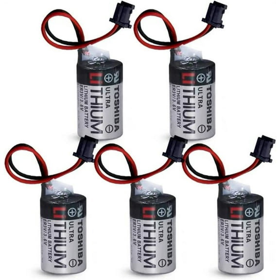 (Pack of 5) JZSP-BA01 ER3V 3.6V LI-SOL2 PLC Battery 1000mAh for Toshiba CNC Battery