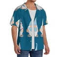 thumbnail image 4 of Xecao offers the Nurse Doctor Gnomes for Men's Casual Short-sleeved Shirt, a button-up collared shirt with a pocket, perfect for beach vacations and yacht travel in the X-Large size., 4 of 7